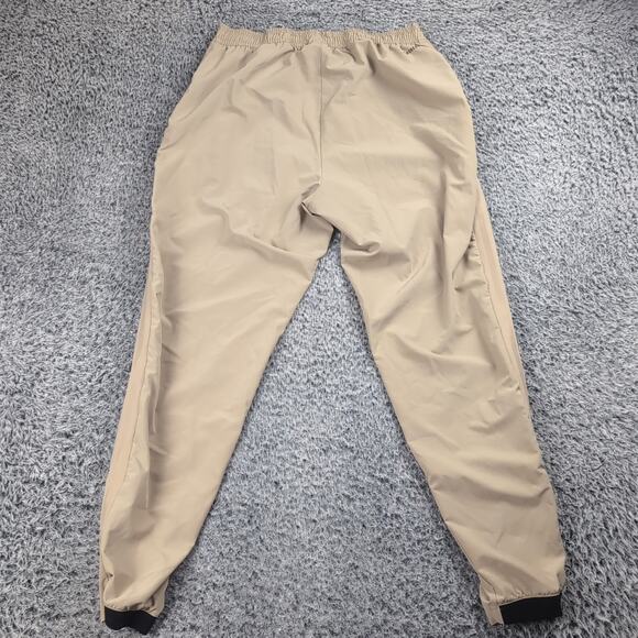 Adidas Pants Adult Medium Beige Tapered Leg Athleisure Sweatpants Gym Training - Picture 2 of 9